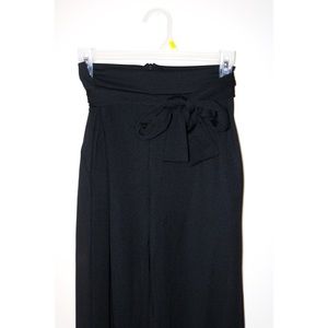 Black High Wasted Pants with Tie